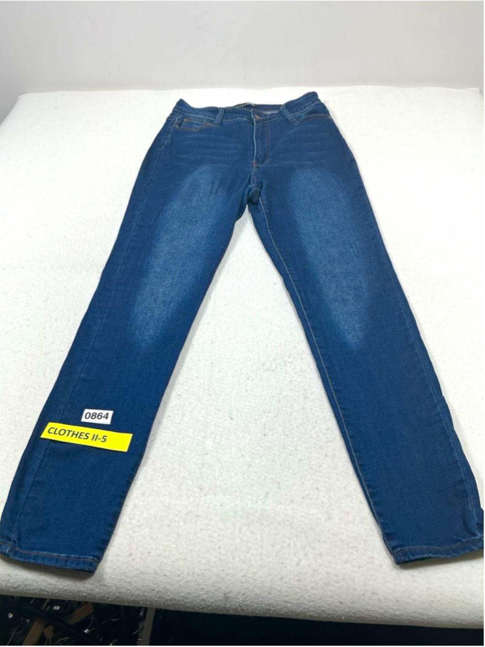 Fashion Nova Women’s Juniors Solid Blue Denim 5-Pocket Jeans Size 11